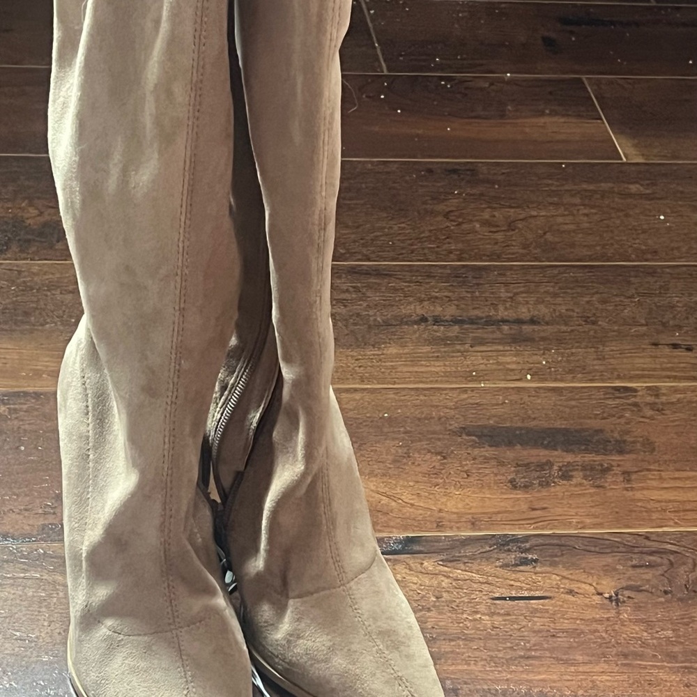 Forever 21 Taupe Heeled Boots - Picture 3 of 3
